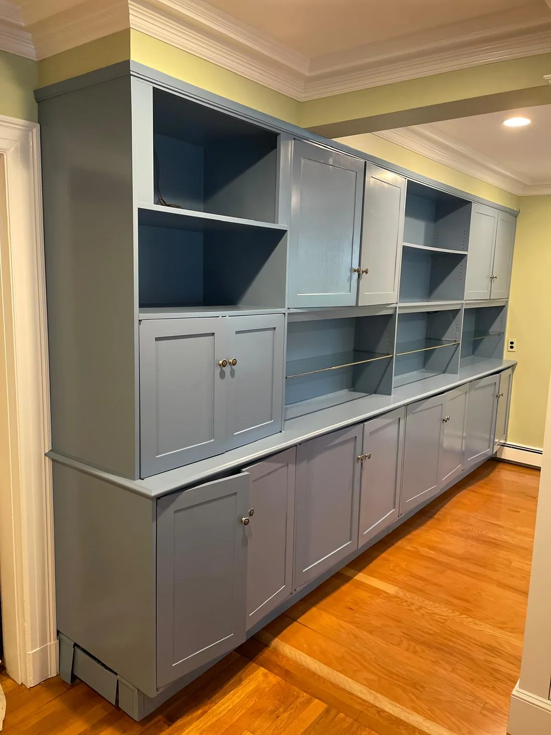 Mahogany wall unit — after